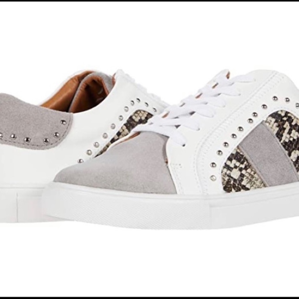 Steve Madden snakeskin sneakers with studs